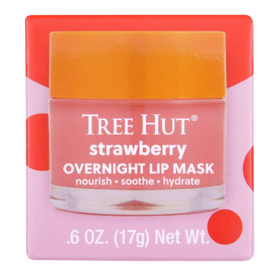 Нічна маска для губ Tree Hut Strawberry Overnight Lip Mask 17g · полуниця