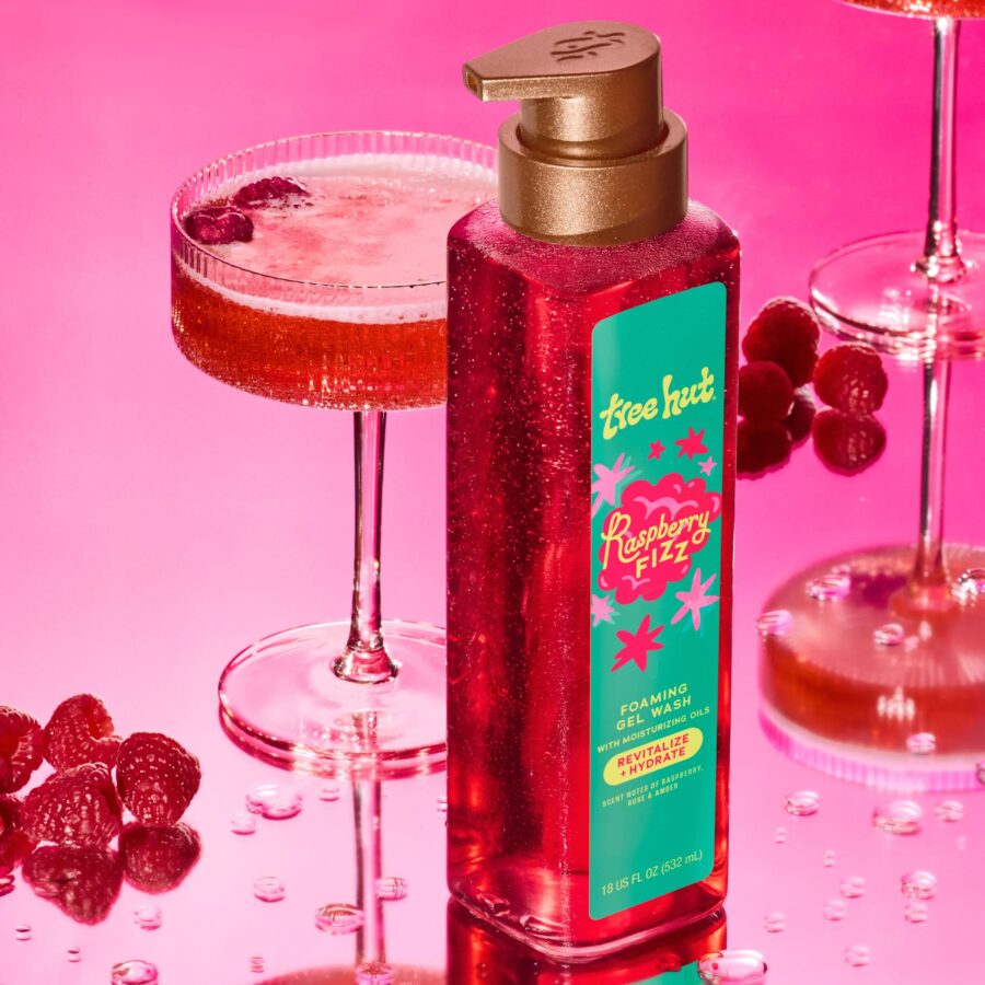 Гель для душу Tree Hut Raspberry Fizz Foaming Gel Wash 532ml (New Pump) · соковита малина, троянда та амбра — фото 2