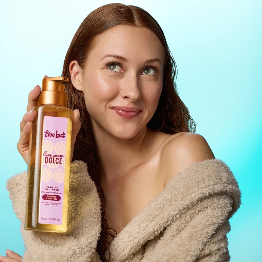 1113-1 Гель для душу Tree Hut Cinnamon Dolce Foaming Gel Wash 532ml (New Pump) · крекери/карамель/кокос — фото 3