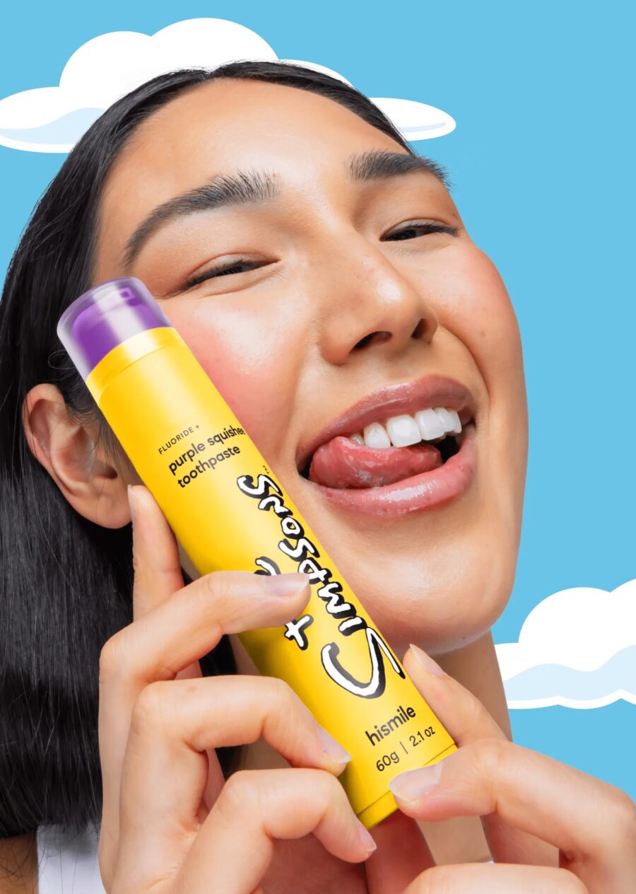 1150-1 Зубна паста для м’якого відбілювання hismile The Simpsons Purple Squishee Toothpaste 60g · фіолетовий напій — фото 4
