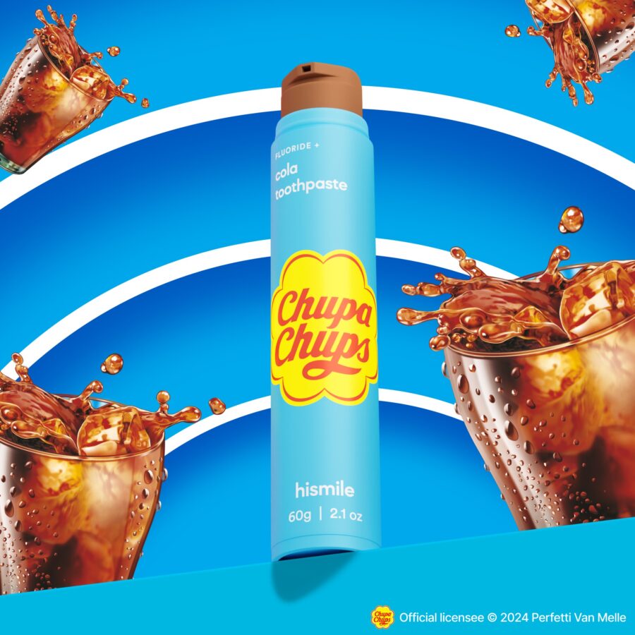 Зубна паста зі смаком кока коли hismile Chupa Chups Cola Toothpaste 60g · кока кола — фото 3
