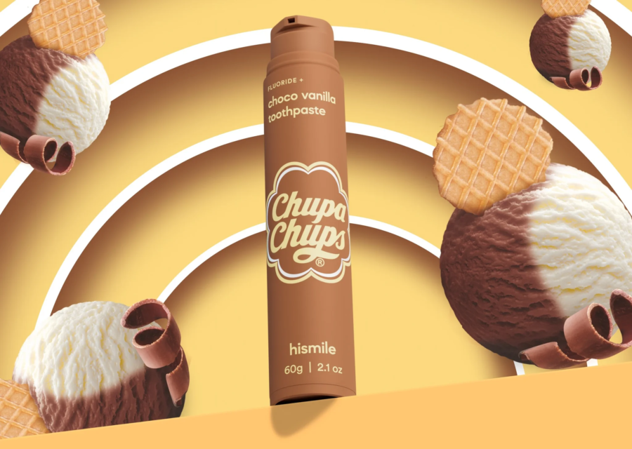 Зубна паста зі шоколадно-ванільним смаком hismile Chupa Chups Choco Vanilla Toothpaste 60g · шоколад, ваніль — фото 2