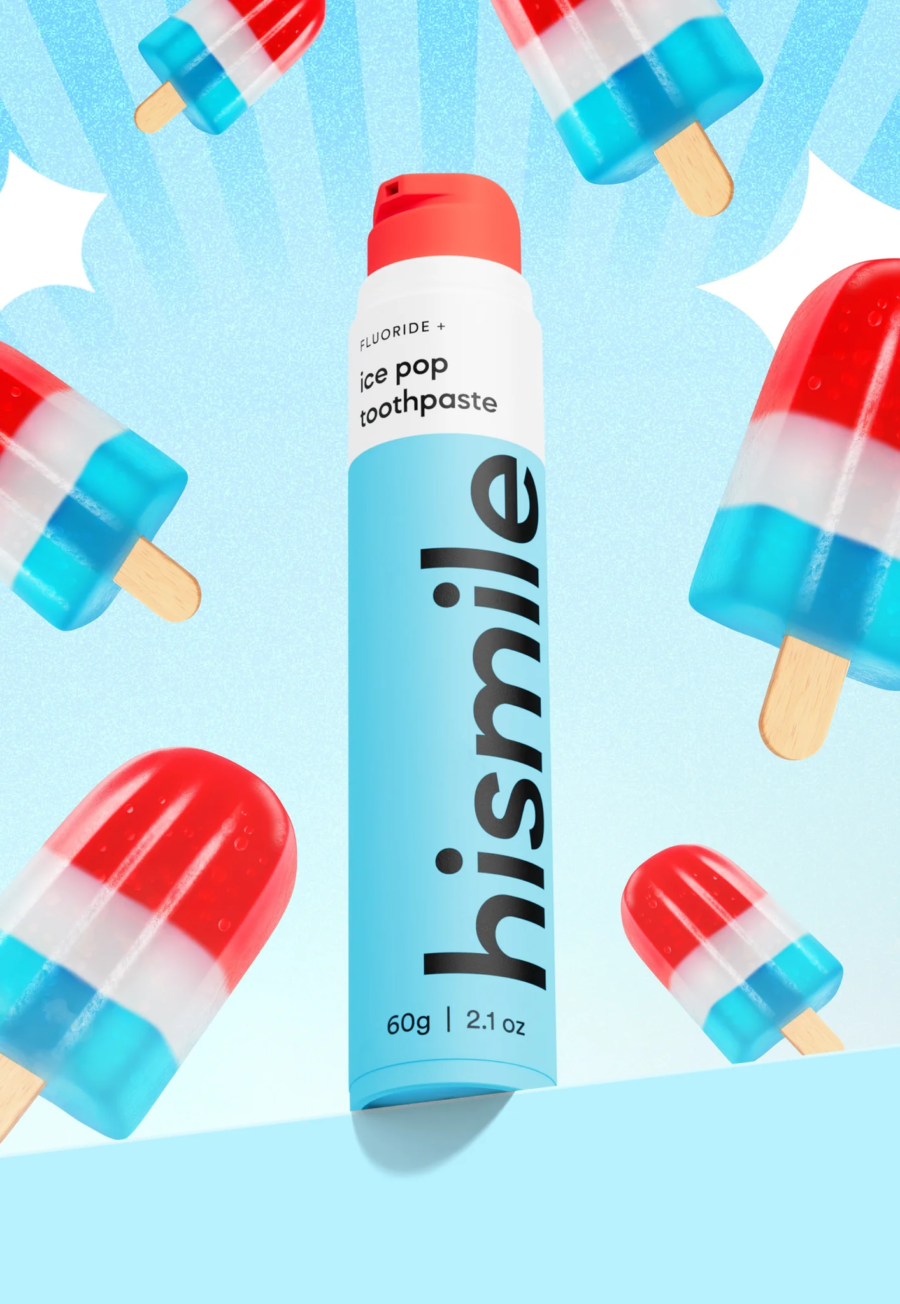 Зубна паста зі смаком фруктового морозива hismile Ice Pop Toothpaste 60g · фруктове морозиво — фото 2